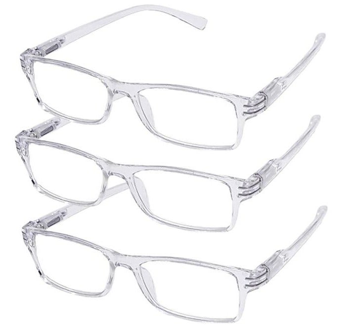 3 Pack Reading Glasses for Men and Women Comfortable Scratch Resistant Reading Glasses for Phone Computer +1.00 to +4.00 with Case and Free Cotton Handkerchief - Image 1